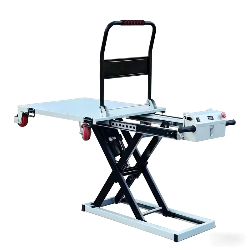 Heavy Duty Electric Hydraulic Lift Platform Hand Truck with Retractable Platform for Warehouse