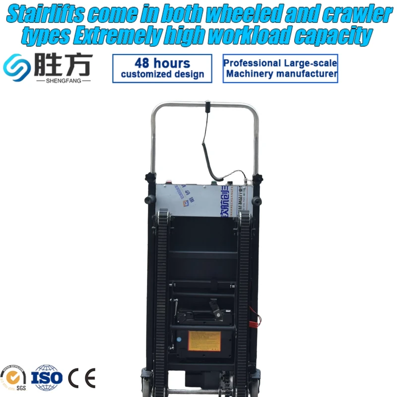 Heavy Duty Electric Transport Trolley 300Kg Crawler Stainless Foldable Platform Lift Factory Cargo Handling Machine Stair Climber