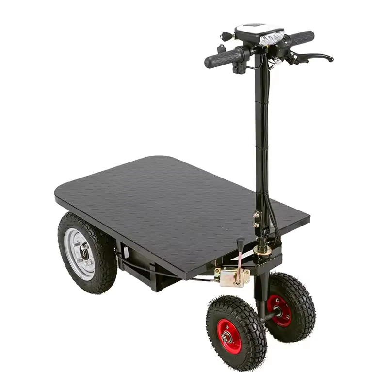 Heavy Duty Electric Trolley Platform Truck Hand Cart Agriculture Warehouses Industrial Transport Electric Cart