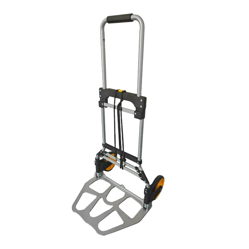 Heavy Duty Foldable Metal 2 Wheel Platform Luggage Hand Trolley Truck Cart for Industrial Shopping Transportation