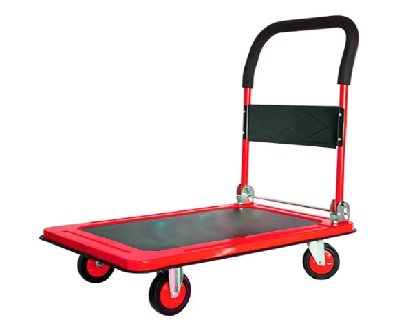 Heavy Duty Foldable Platform Hand Trolley Shopping Trolleys Cart Truck Load Industrial Plastic Modern 150kg 300kg 4″