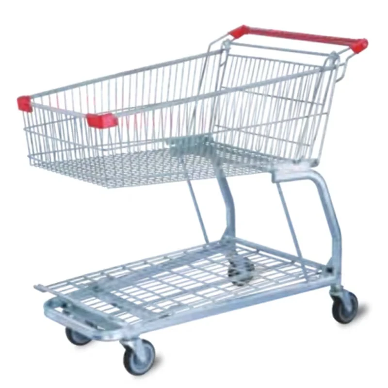 Heavy Duty Folding Shopping Cart 5” PU Wheels Waterproof Powder Coating Finish Foldable Design Convenient for Indoor Use