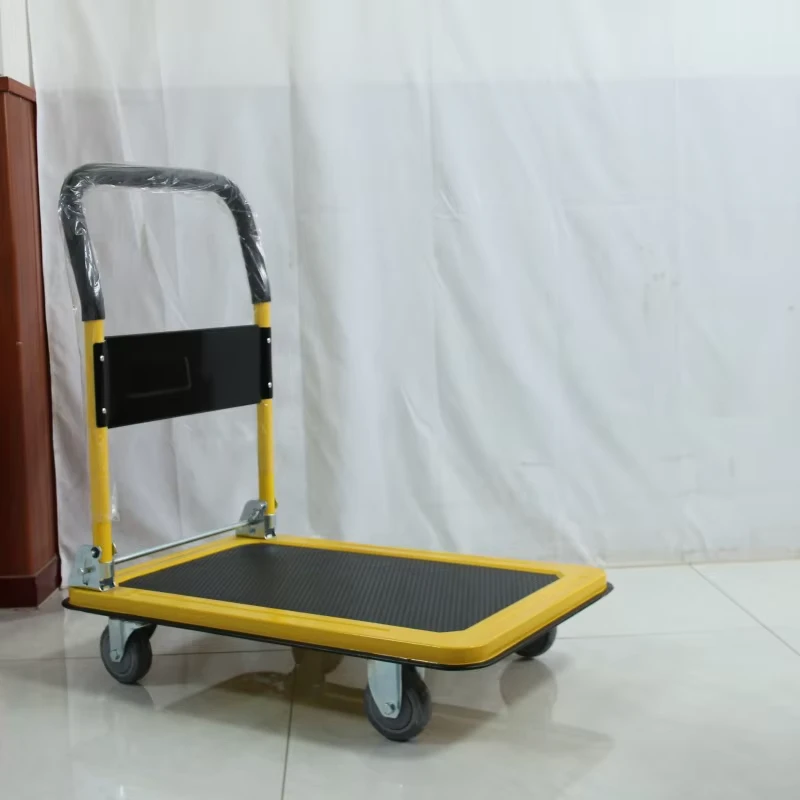 Heavy Duty Four Wheel Foldable Hand Trolley Cart Truck Platform Truck Transport Cart Foldable Platform OEM Support