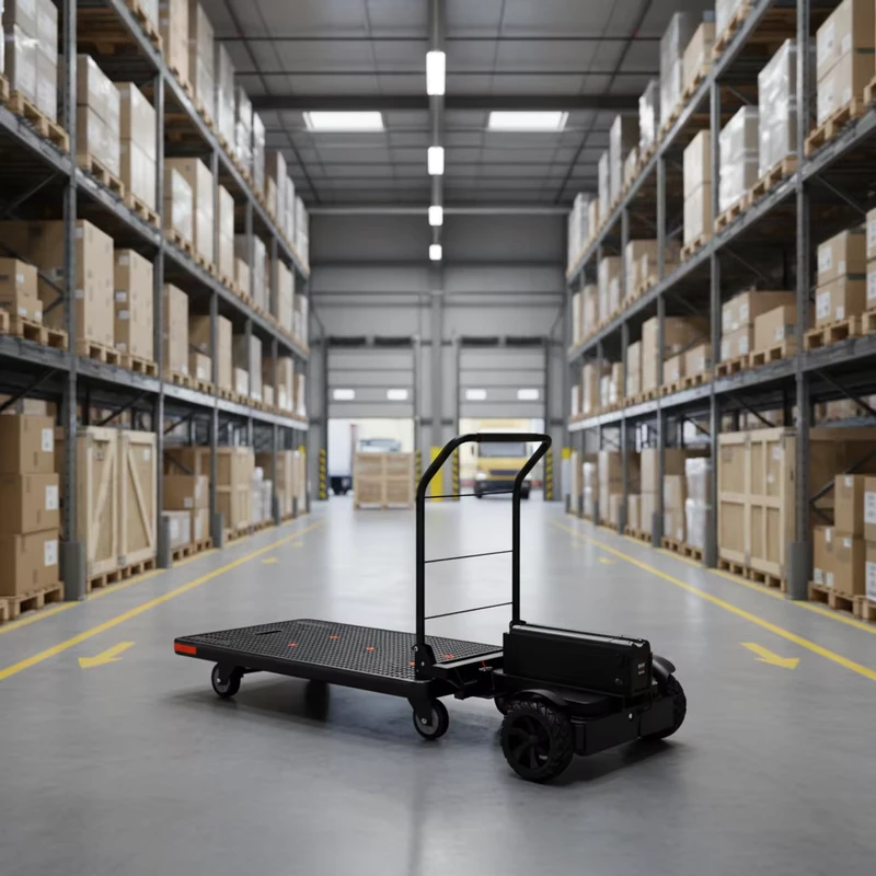 Heavy Duty Four Wheel Foldable Platform Powered Hand Truck CE Approval for European Logistics Plastic Material OEM Customizable