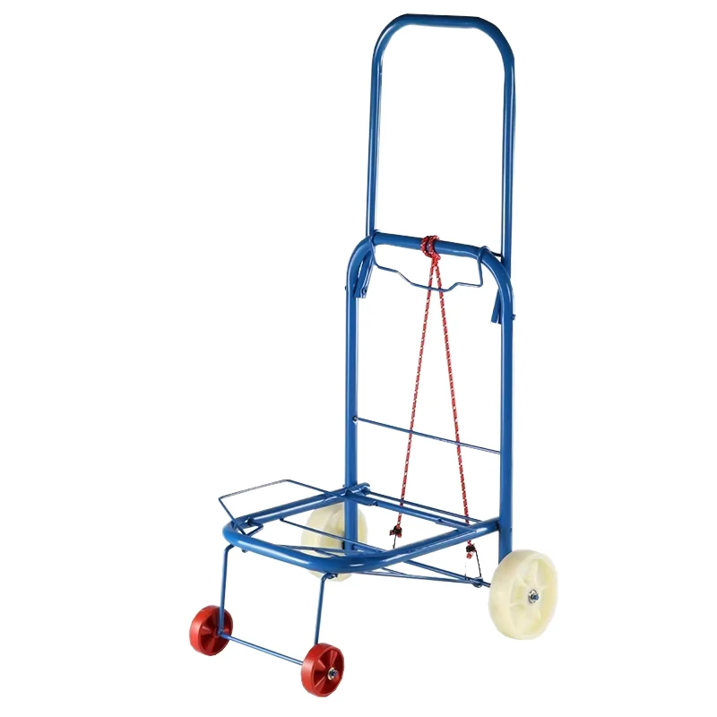 Heavy Duty Four Wheel Hand Pulled Luggage Cart Travel Folding Outdoor Camping Tray Supermarket Tray Shopping Cart
