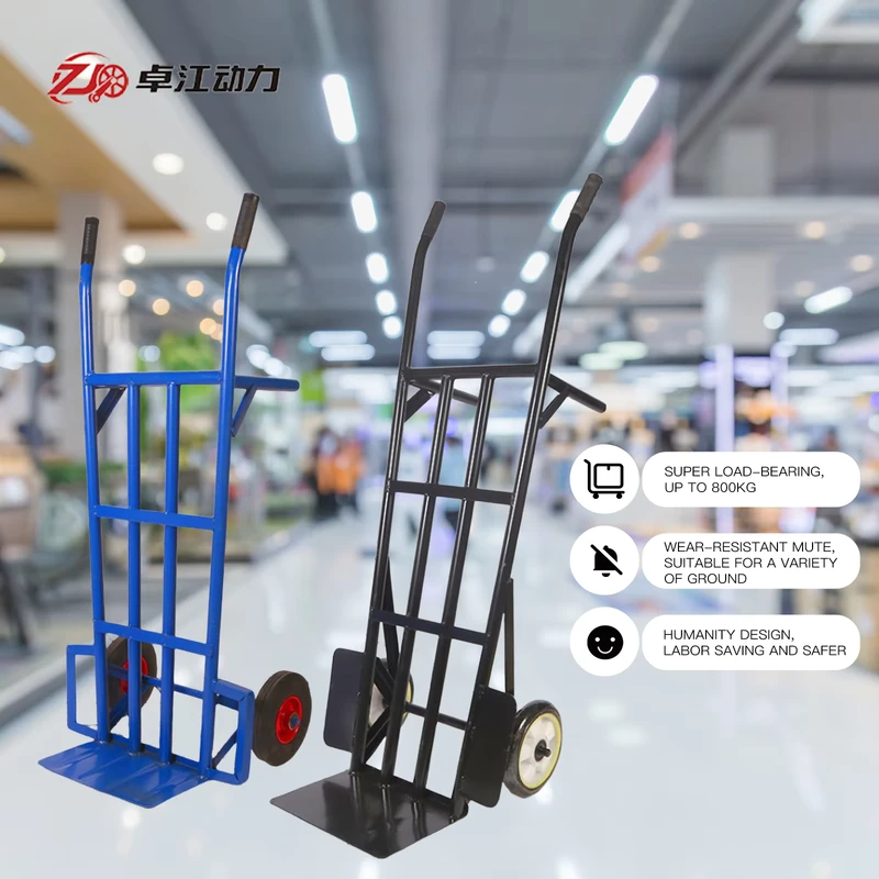 Heavy Duty Four Wheel Steel Platform Trolley Cart Zinc Galvanized Surface for Industrial Warehouse Transport OEM