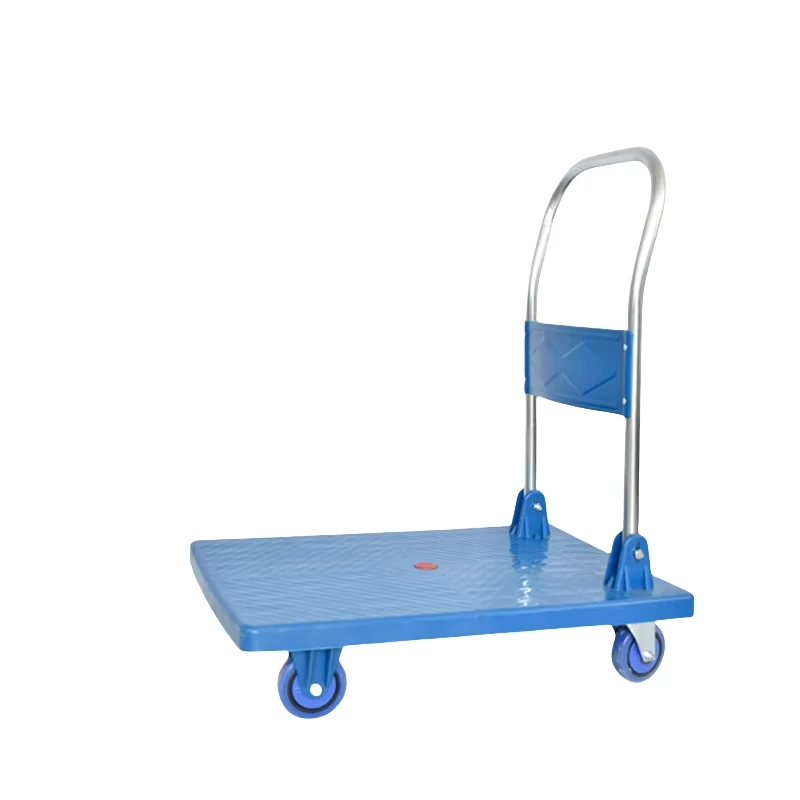 Heavy Duty Four Wheel Transport Tool Carts Folding Platform Truck for Hand Carts Trolleys for Industrial Use Warehouse Packaging