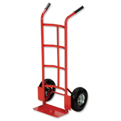 Heavy Duty HT1830 Steel Hand Cart 200kg Capacity Customizable Two Wheel Hand Sack Trolley Platform for Warehouse Use OEM Support