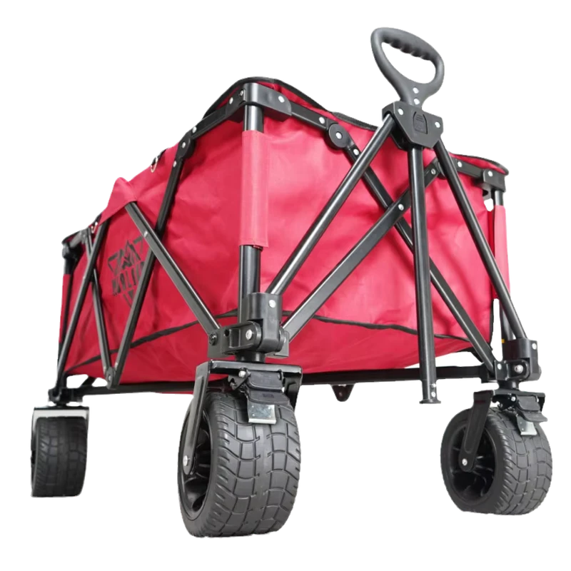 Heavy Duty Hand Cart Trolley Collapsible Camping Folding Wagon Foldable Portable Trolleys Beach Cart