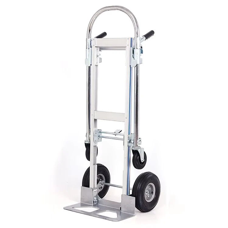 Heavy Duty Industrial Hand Push Cart 250kg 2 In 1 Folding Platform Hand Truck Foldable Trolley Cart FHT250A