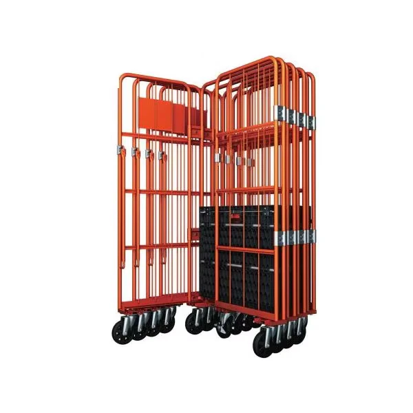 Heavy Duty Industrial Roll Cage Container Four Wheel Metal Logistics Roll Cage Trolley