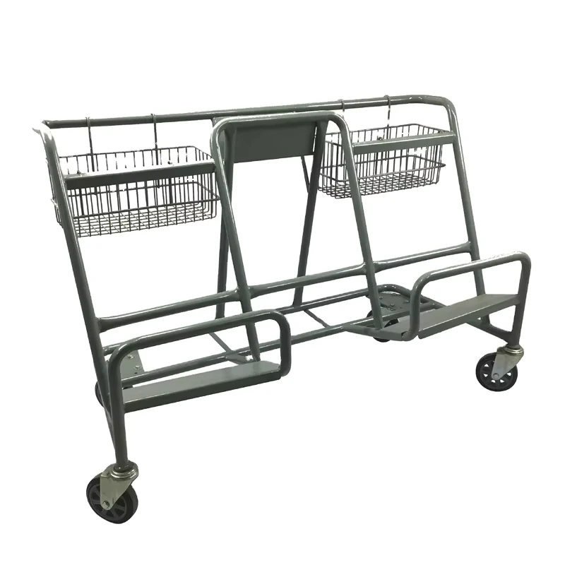 Heavy Duty Industrial Steel Frame Warehouse Picking Trolley Cart for Construction Materials Market