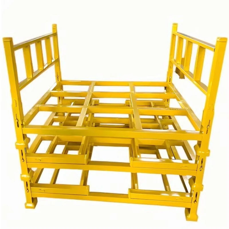Heavy Duty Industrial Steel and Aluminum Alloy Cage Trolley for Warehouse Storage and Logistics