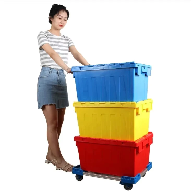 Heavy Duty Logistic Customized Easy Moving Plastic Dolly Trolley Cart for Plastic Crate