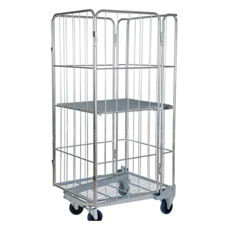 Heavy Duty Logistic Metal Storage Collapsible Stackable Transport Welded Hot dipped Steel Box