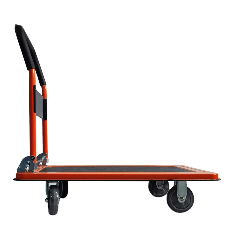 Heavy Duty Material Handling Trolley 50*70cm 60*90cm Steel Platform Trolley 500kg 300kg Folding Trolley