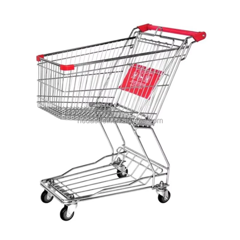 Heavy Duty Metal Shopping Trolley Cart Grocery Store Steel Trolley Supermarket Shopping Cart