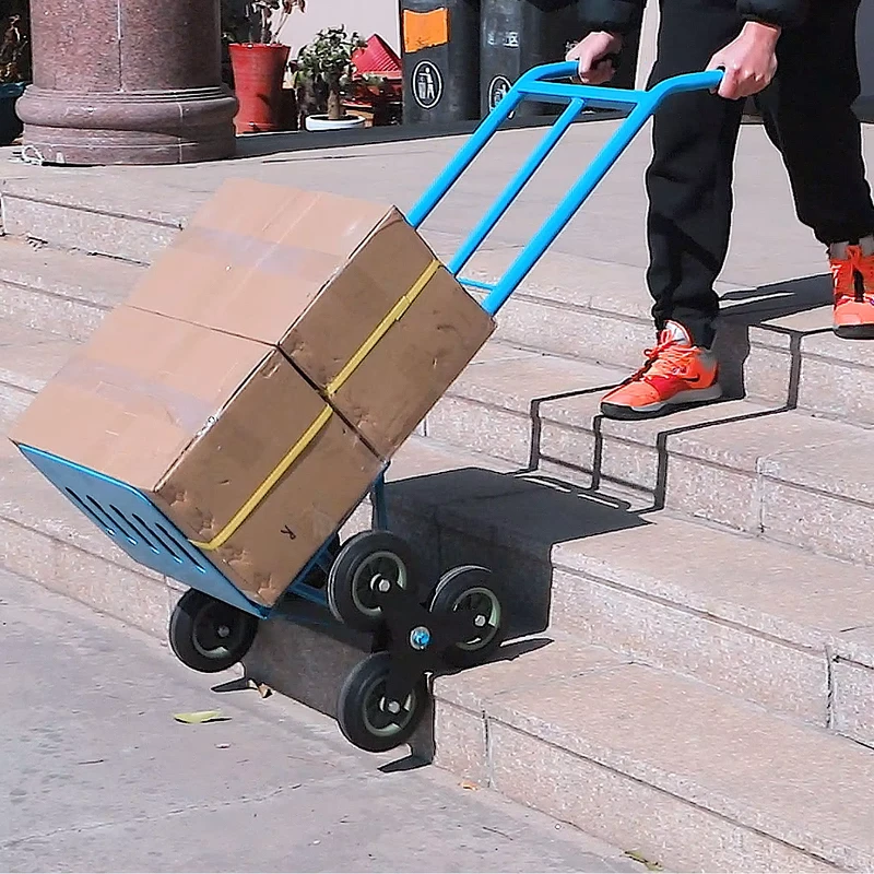 Heavy Duty Metal Steel Folding Hand Truck Cart with Platform Customized OEM Industrial Gas Cylinder Trolley for Warehouse Use