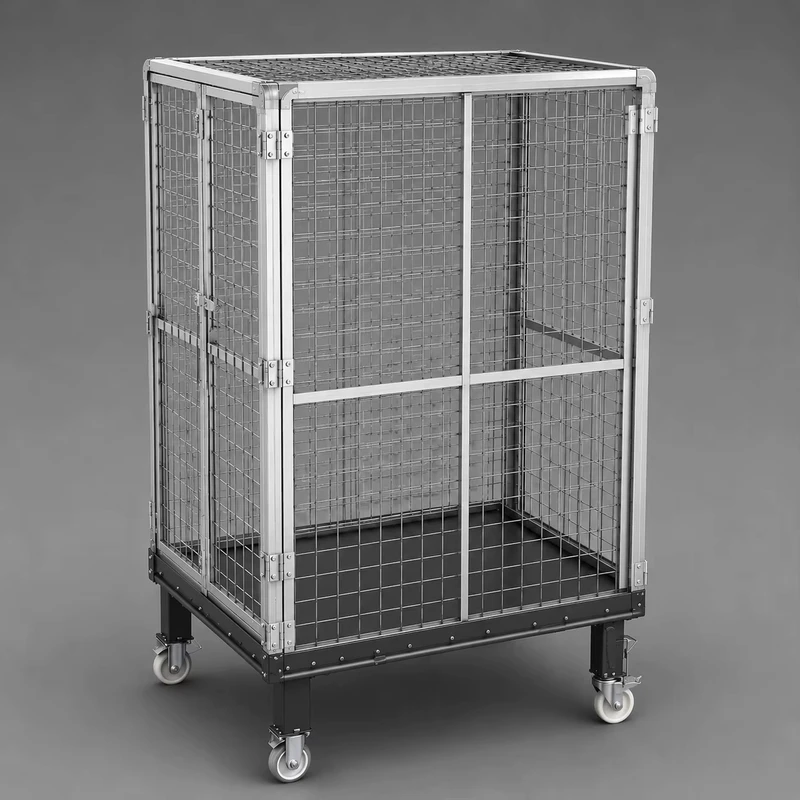 Heavy Duty Metal Storage Trolley Foldable Wire Roll Cage Container for Storage OEM Mobile Storage Trolley