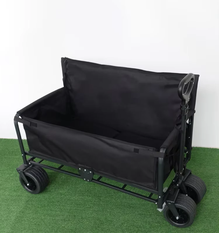 Heavy Duty Outdoor Seat Folding Wagon Cart Camping Collapsible Stroller Sofa with Four Wheel Tools 200KG Load Capacity