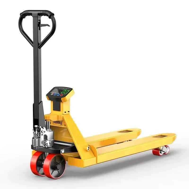 Heavy Duty Pallet Jack with Scale Durable Manual Type Pallet Truck 1-10ton for Warehouse Logistics Cargo