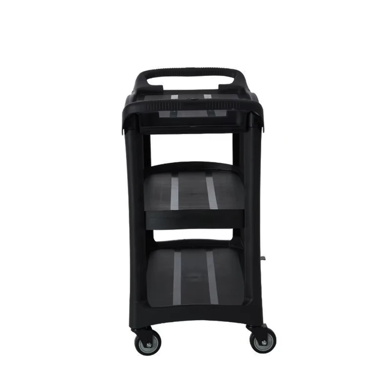 Heavy Duty Plastic Utility Cart With Silent Casters 3 Tier Rolling Service Cart for Home Office Warehouse Restaurant