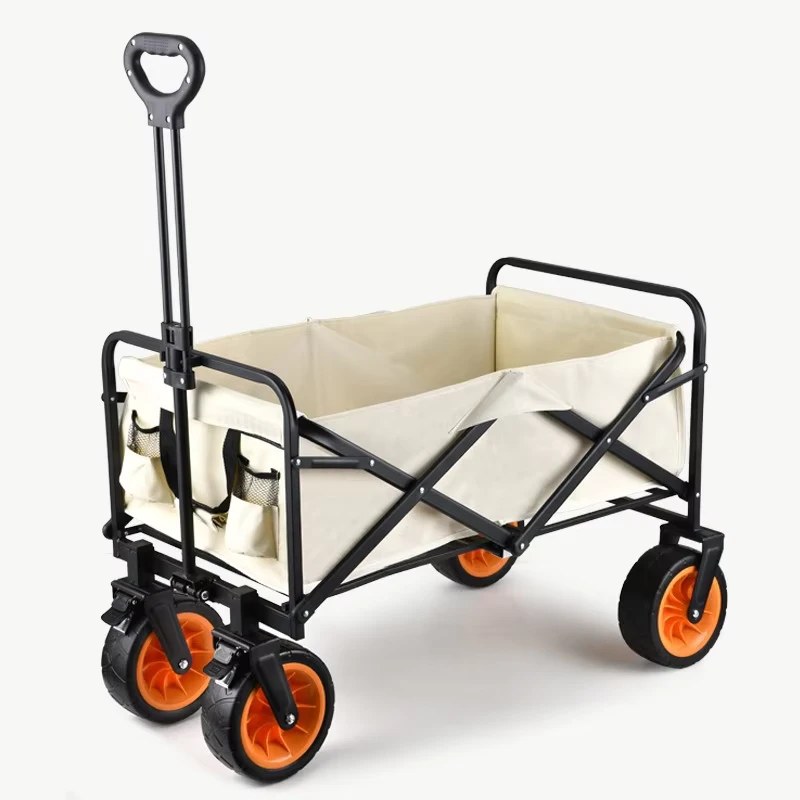 Heavy Duty Portable Outdoor Camp Wagon Oversized Foldable Handcart for Picnic Camping Multi Scene Loading OEM Customizable
