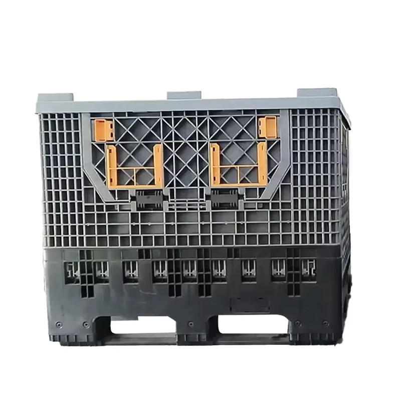Heavy Duty Rolling Bulk Storage Containers and Large Collapsible Pallet Box Folding Plastic Pallet Bin for Industrial Warehouse
