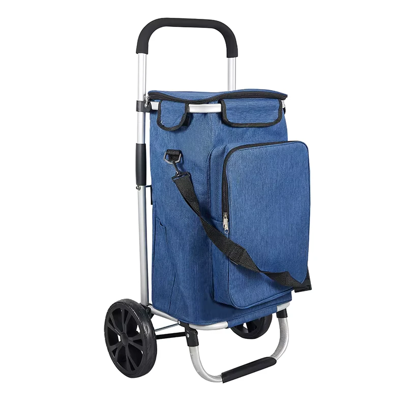 Heavy Duty Shopping Trolley Aluminum Wheel Foldable Bag