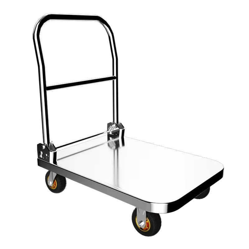 Heavy Duty Stainless Steel Foldable Truck Trolley High Load Capacity for Carrying Fabrication Services