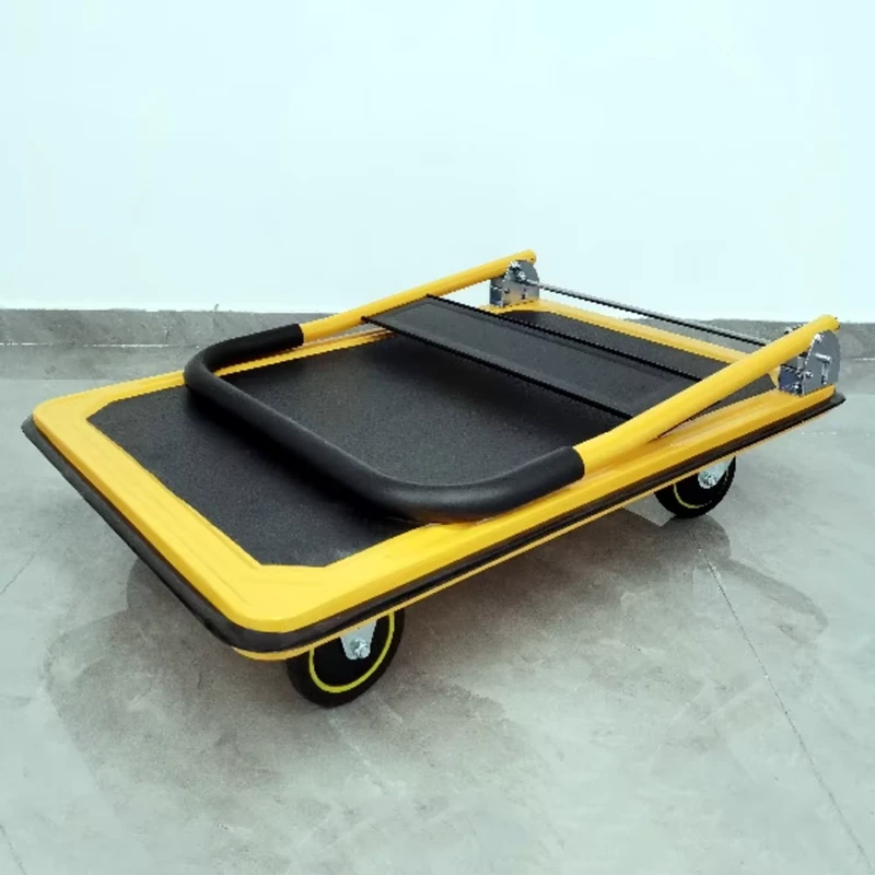 Heavy Duty Stainless Steel Four Wheel Foldable Hand Truck Small Folding Foldable Trolley Truck Load Industrial Modern Best