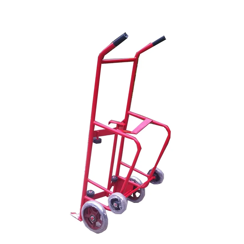 Heavy Duty Steel Cargo Industrial Hand Sack Tool Hand Trolley Pushing Rolling 450kg Oil Drum Cart