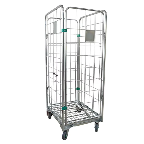 Heavy Duty Steel Collapsible Cage Trolley Roll Container 500kg Load Capacity OEM Customizable