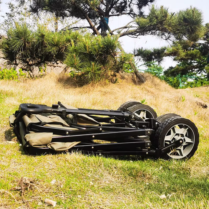Heavy Duty Steel Frame Collapsible Folding 150 Pound Capacity Outdoor Utility Wagon