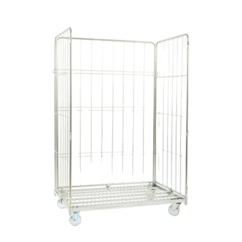 Heavy Duty Steel Galvanized Logistic Trolley Rolling Cage Cart 500kg Capacity Foldable Design Model VLK05053 Logistics
