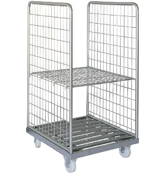 Heavy Duty Steel Roll Container Folding Waterproof Corrosion Resistant Logistics Trolley Metal Cage Cart for E Commerce