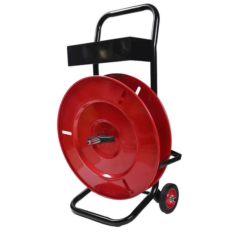 Heavy Duty Steel Strapping Dispenser Cart for PP PET Manual Packaging Strapping Tool for Polyester Composite Strapping Rolls