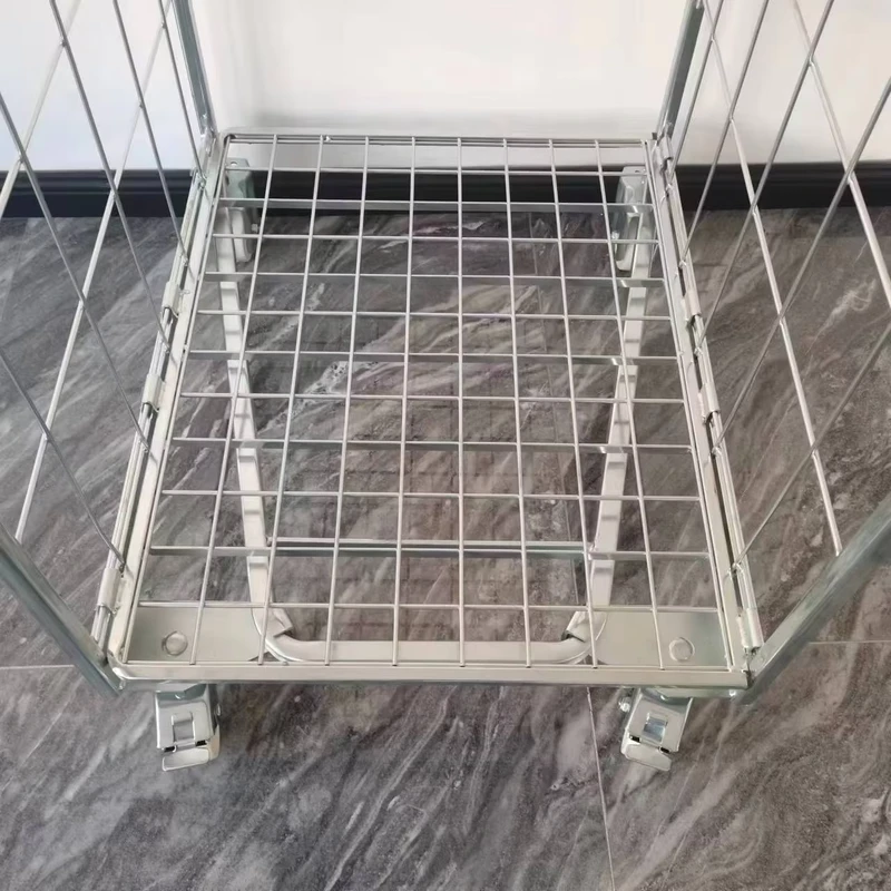 Heavy Duty Two Sides Nestable Steel Rolling Carts Hand Trolleys