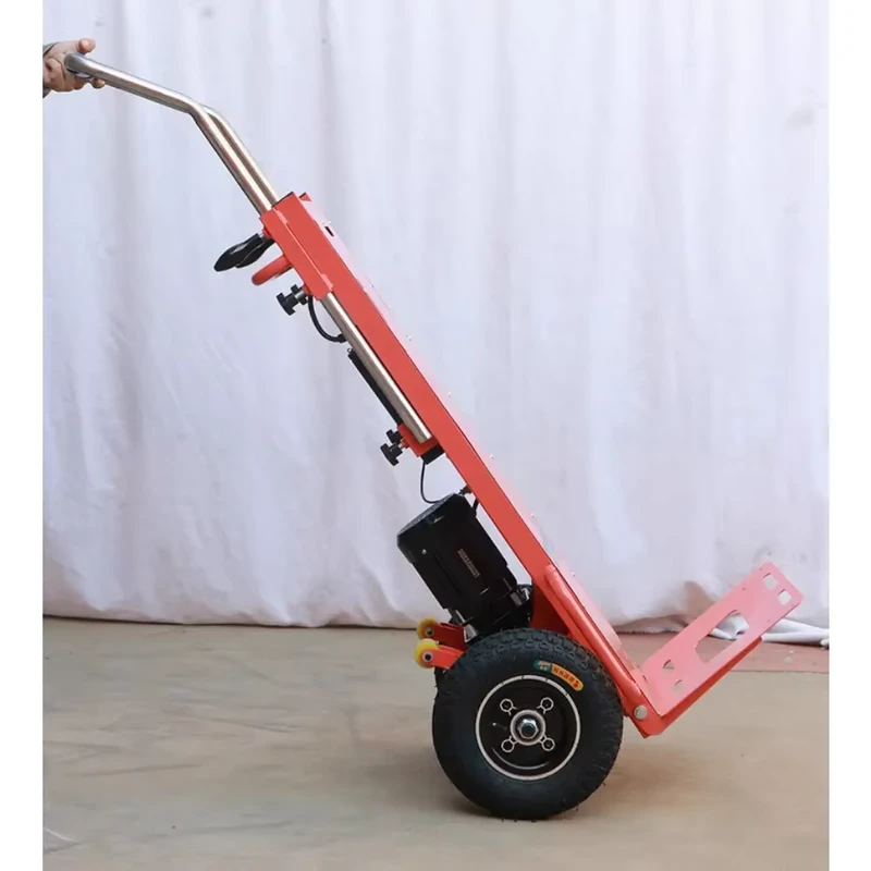 Heavy Duty Two Wheel Material Handling Trolley Cart Electrical Battery Operated Hand Trolley Electric Stair Climbing Hand Tuck