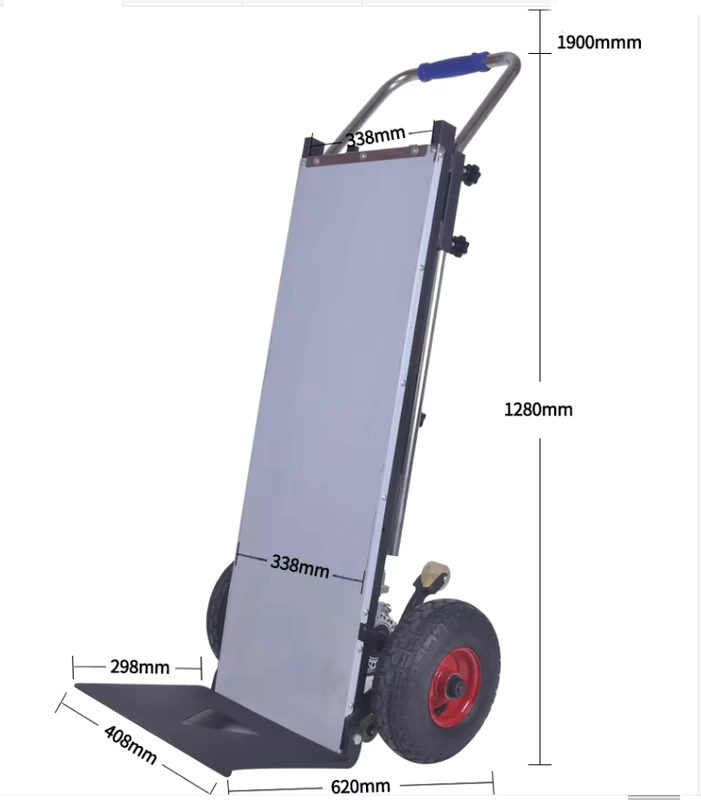 Heavy Duty Two Wheel Material Handling Trolley Cart Electrical Battery Operated Hand Trolley Electric Stair Climbing Hand Tuck