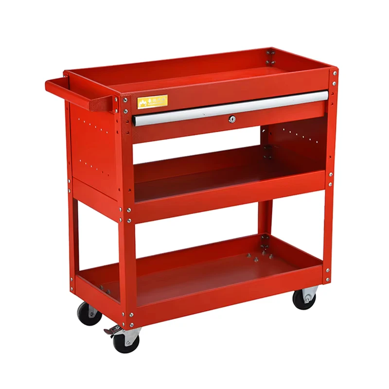 Heavy Duty Utility Industrial Service Cart with Locking System Drawer for Garage Warehouse Repair Shop
