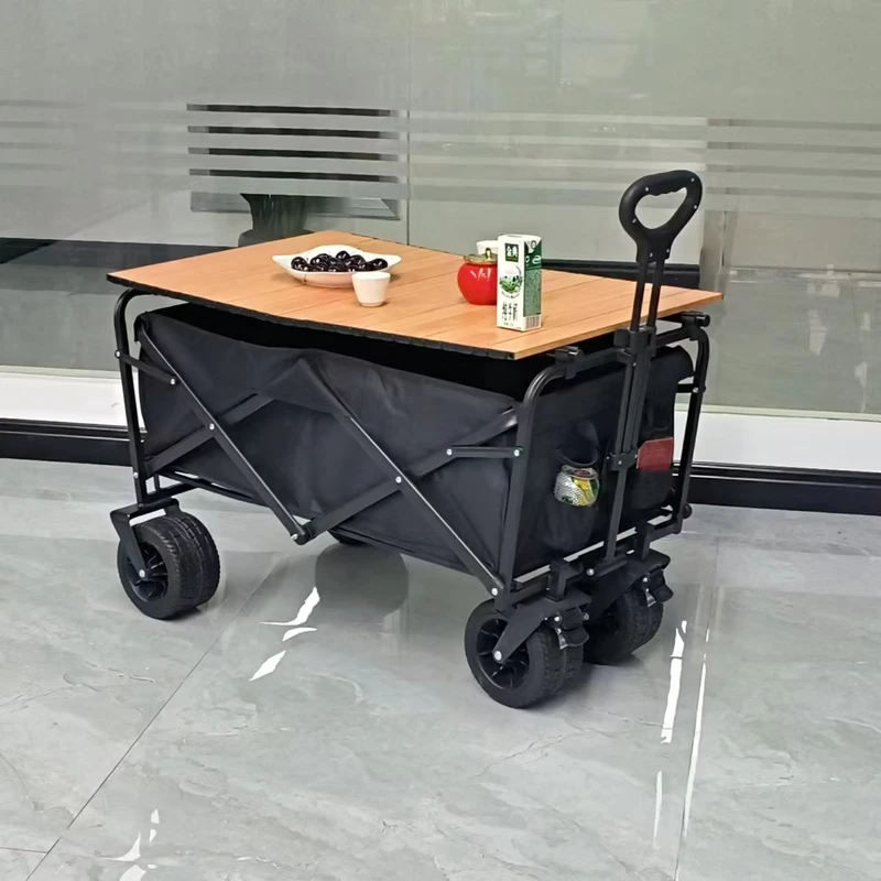 Heavy Duty Vagon Plegable Foldable Camping Cart for Beach Picnic Garden Cart Trolley for Shopping Storage OEM Customizable
