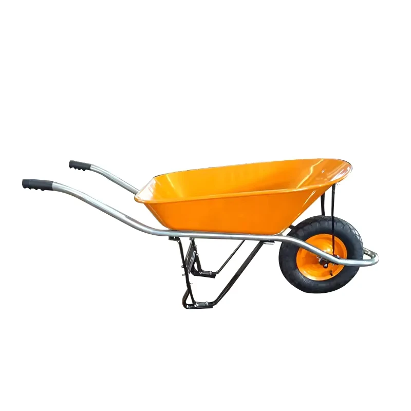 Heavy Duty Wheelbarrow Building Construction Wheel Barrow With Plastic Tray Hand Trolley