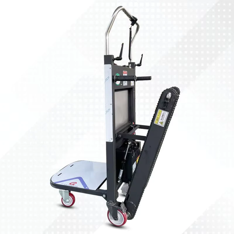 Heavy Electric Four Wheel Stair Climbing Trolley Hand Truck with 300kg Load Capacity Folding Cart for Shopping