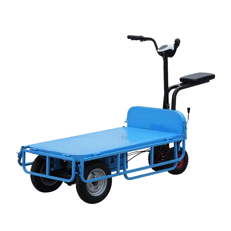 Heavy Electric Trolley for Industrial Outdoor Logistics Cargo Mover Truck Hand Cart Electric Platform Trolley