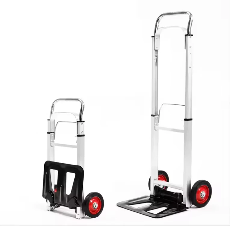 Heavy Load Bearing Commercial Trolley Heavy Duty Stainless Steel Platform Folding Hand Truck Trolley for Transport Use