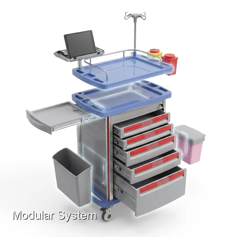 Heavy Load Warehouse Logistics Medical Trolly Cart for Transporting Sterile Supplies and Linen