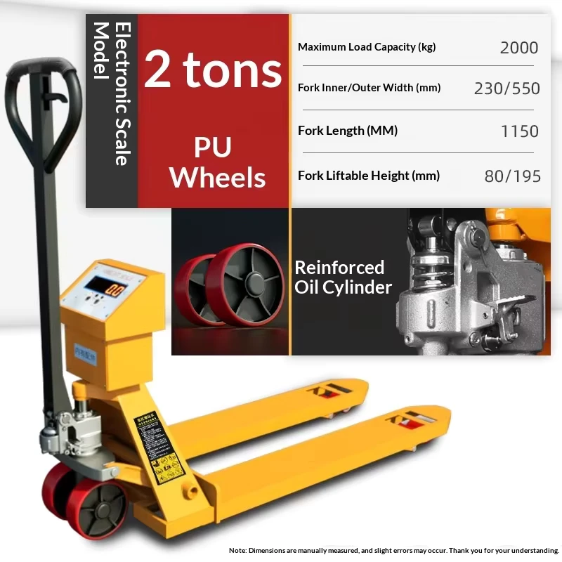 Heavy Loading 2ton 3ton 5ton Hand Operated Transport Manual Forklift Truck