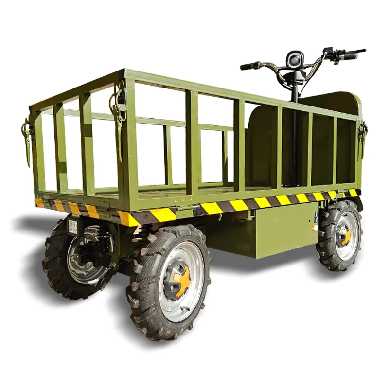Heavy duty Metal Electric Transport Hand Platform Trolley Carts with OEM Option 2200lbs Load Capacity & All terrain Tires