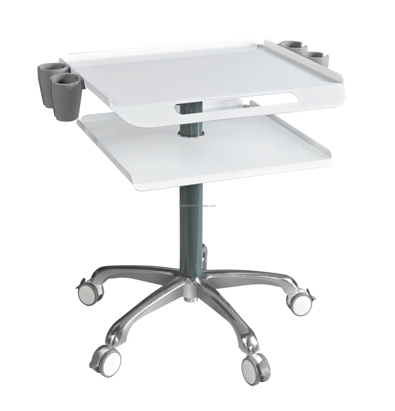 Height Adjustable Medical Mobile Cart Mouth Scanning Trolley with Silent Brake Wheels Dental Intraoral Scanner Cart